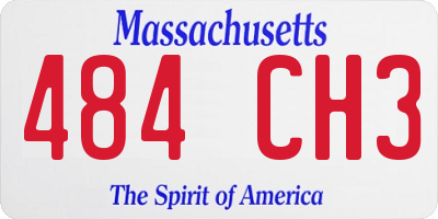 MA license plate 484CH3