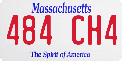 MA license plate 484CH4