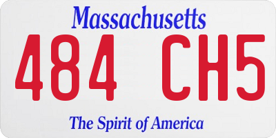 MA license plate 484CH5
