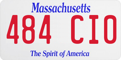 MA license plate 484CI0