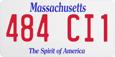 MA license plate 484CI1