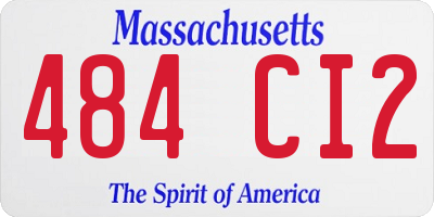 MA license plate 484CI2