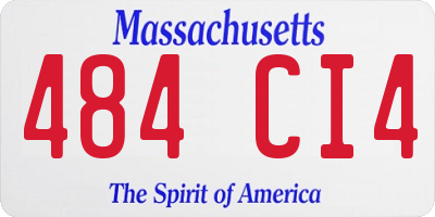 MA license plate 484CI4