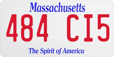 MA license plate 484CI5