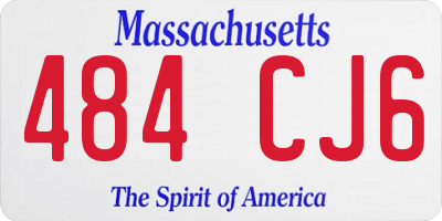 MA license plate 484CJ6