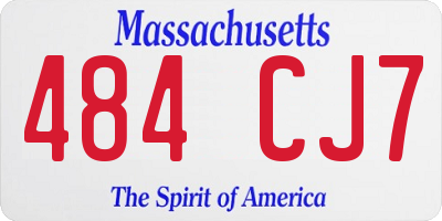 MA license plate 484CJ7
