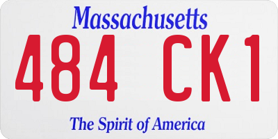 MA license plate 484CK1