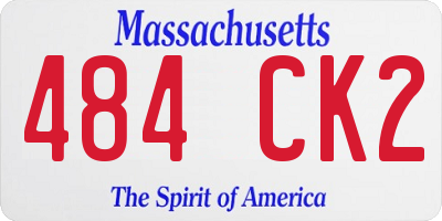 MA license plate 484CK2