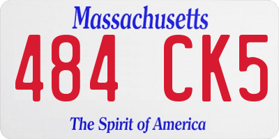 MA license plate 484CK5
