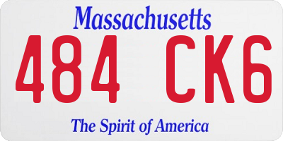 MA license plate 484CK6