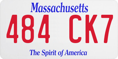 MA license plate 484CK7
