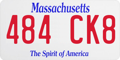 MA license plate 484CK8