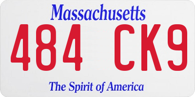 MA license plate 484CK9