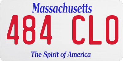 MA license plate 484CL0