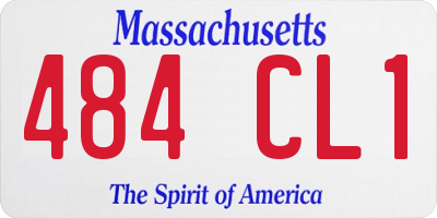MA license plate 484CL1