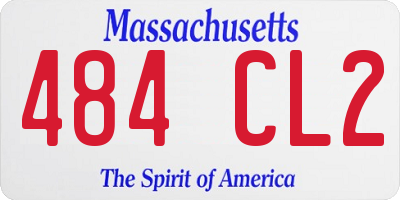MA license plate 484CL2