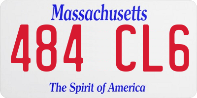 MA license plate 484CL6
