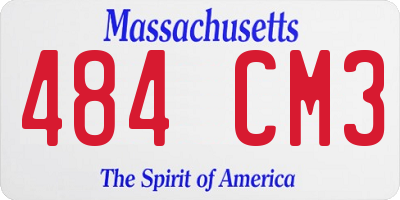 MA license plate 484CM3