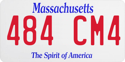 MA license plate 484CM4