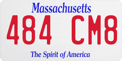 MA license plate 484CM8