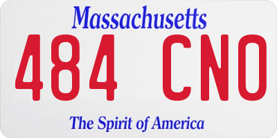 MA license plate 484CN0