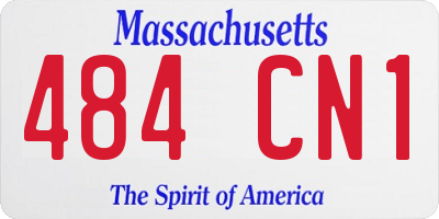 MA license plate 484CN1