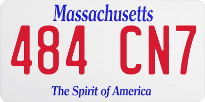 MA license plate 484CN7