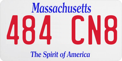 MA license plate 484CN8