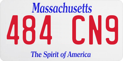 MA license plate 484CN9