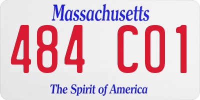 MA license plate 484CO1