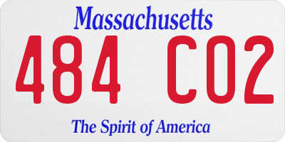 MA license plate 484CO2