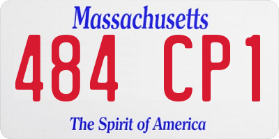 MA license plate 484CP1