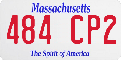 MA license plate 484CP2