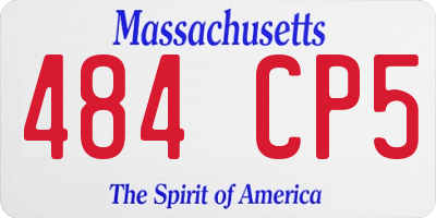 MA license plate 484CP5