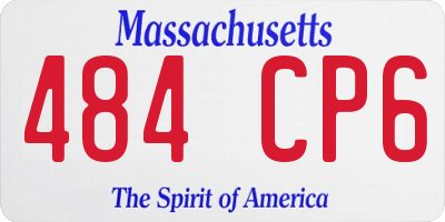 MA license plate 484CP6