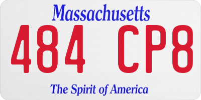 MA license plate 484CP8
