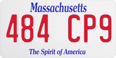 MA license plate 484CP9