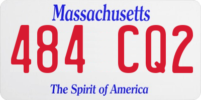 MA license plate 484CQ2