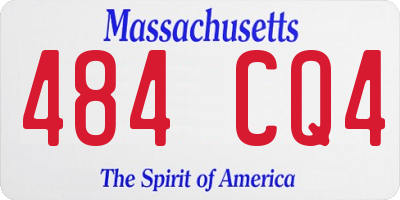 MA license plate 484CQ4