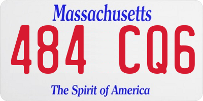 MA license plate 484CQ6