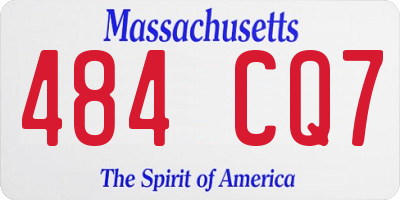 MA license plate 484CQ7