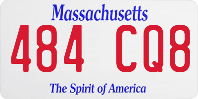 MA license plate 484CQ8