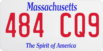 MA license plate 484CQ9
