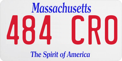 MA license plate 484CR0