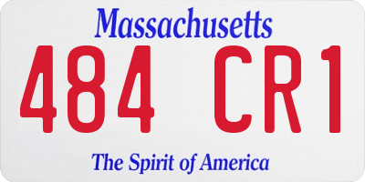 MA license plate 484CR1