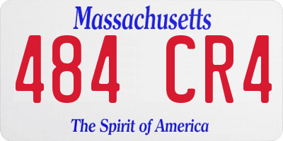 MA license plate 484CR4