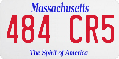 MA license plate 484CR5