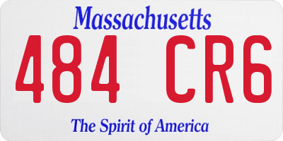 MA license plate 484CR6