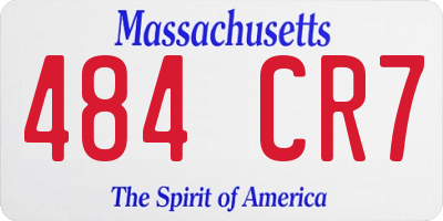 MA license plate 484CR7