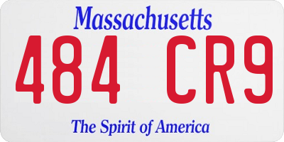 MA license plate 484CR9